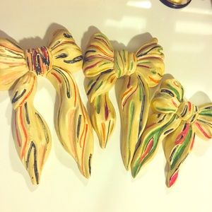 3-piece vintage Bows Wall decor